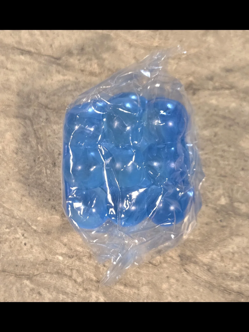 Blue Bubble Squishy Square Toy 2 Inch Blue Toy Fidget Fun Medium Squeeze.